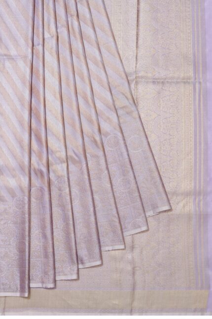 Lavender Kanchipuram Tissue Silk Saree