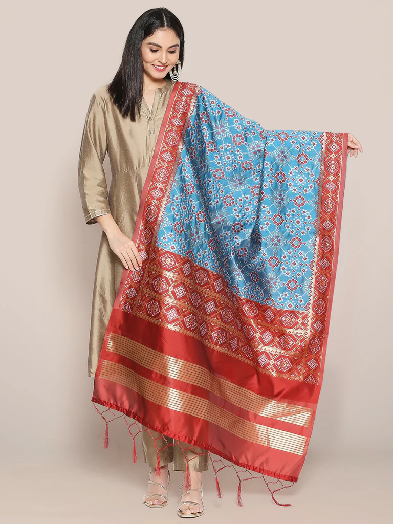 Silk Banarasi Patola Dupatta - Image 2