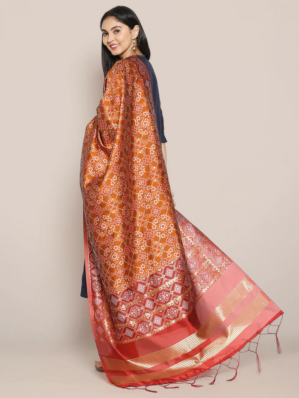 Silk Banarasi Patola Dupatta - Image 4