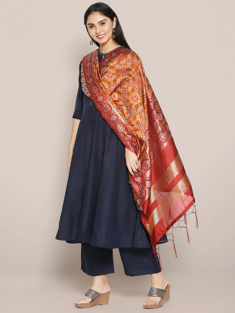 Silk Banarasi Patola Dupatta - Image 5