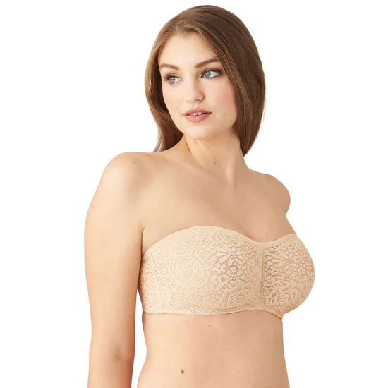 Non Padded Wired Half Cup Bridal Wear Plus Size Strapless Lace Bra - Image 6