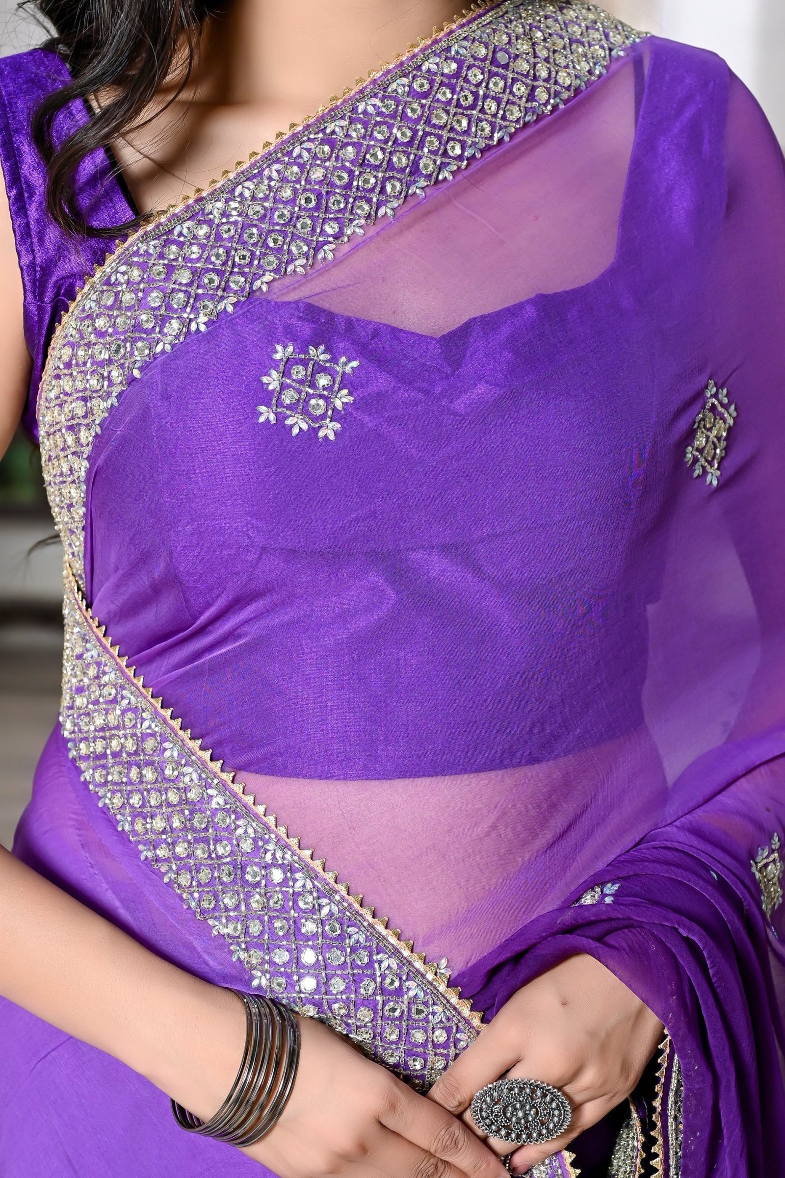 Kareena Chiffon Saree - Image 5