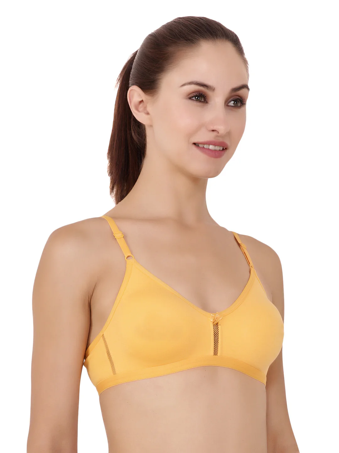 Yellow Katrina Non-Wired Essential Cotton-Blend T-Shirt Bra - Image 3