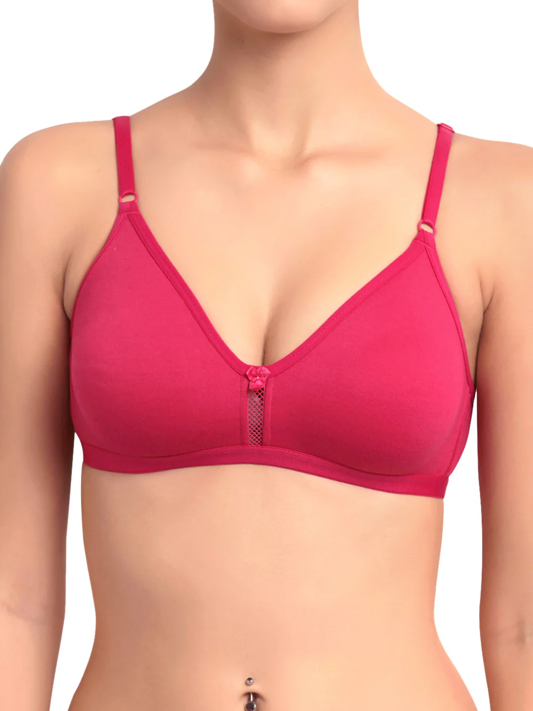 Magenta Katrina Non-Wired Essential Cotton-Blend T-Shirt Bra - Image 2