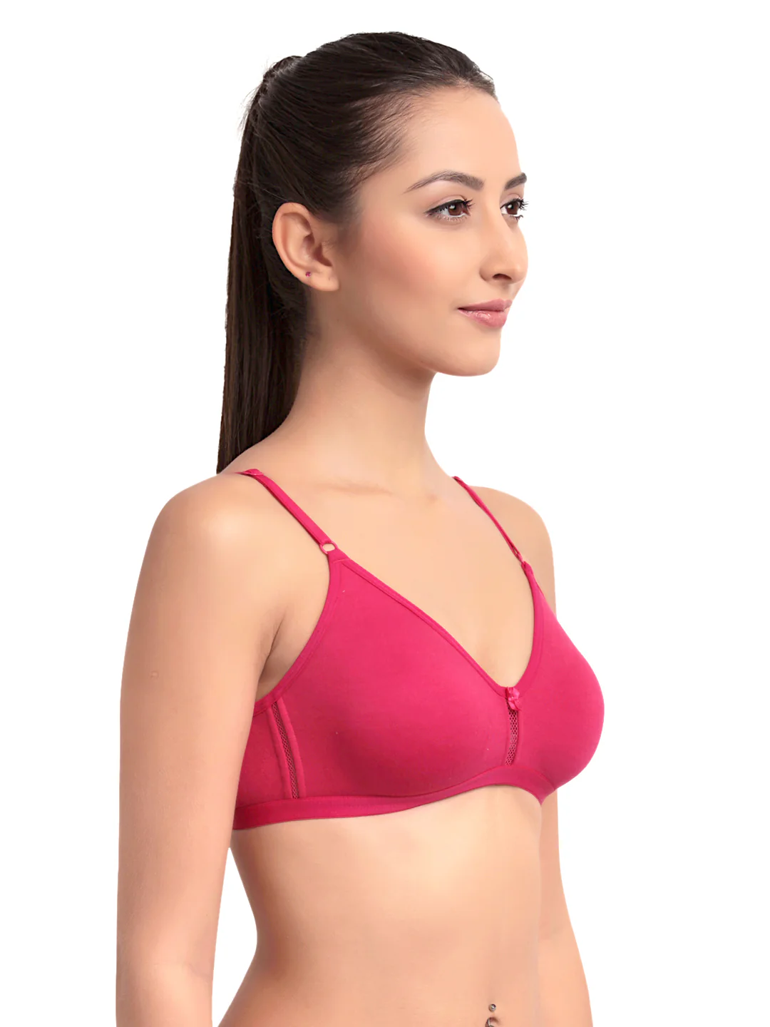 Magenta Katrina Non-Wired Essential Cotton-Blend T-Shirt Bra - Image 5