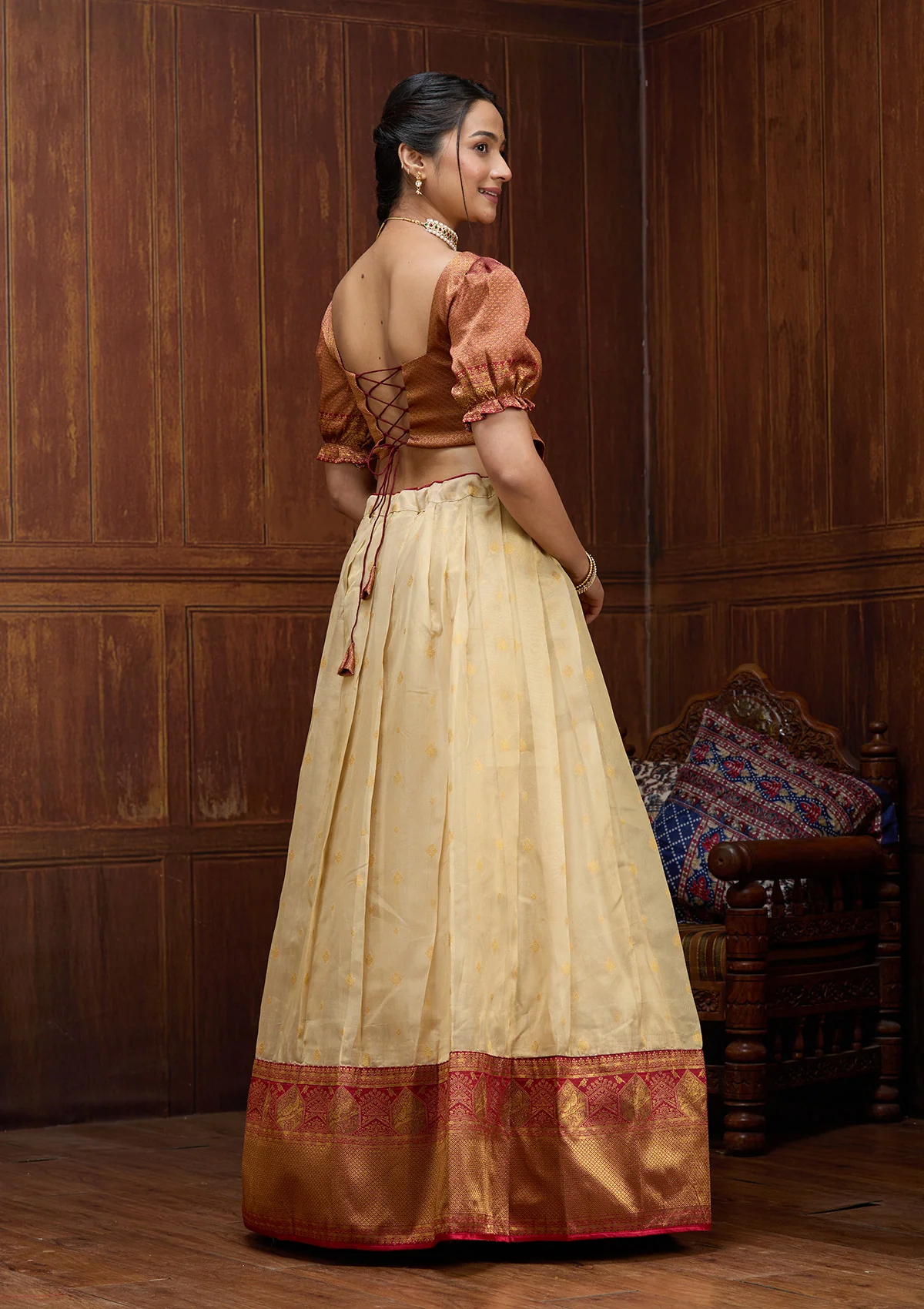 Banarasi Semi-stitched Lehenga - Image 10