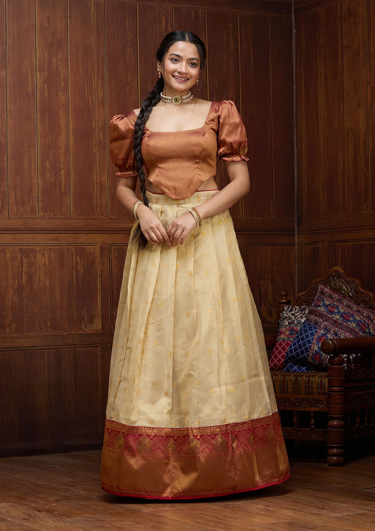Banarasi Semi-stitched Lehenga - Image 2