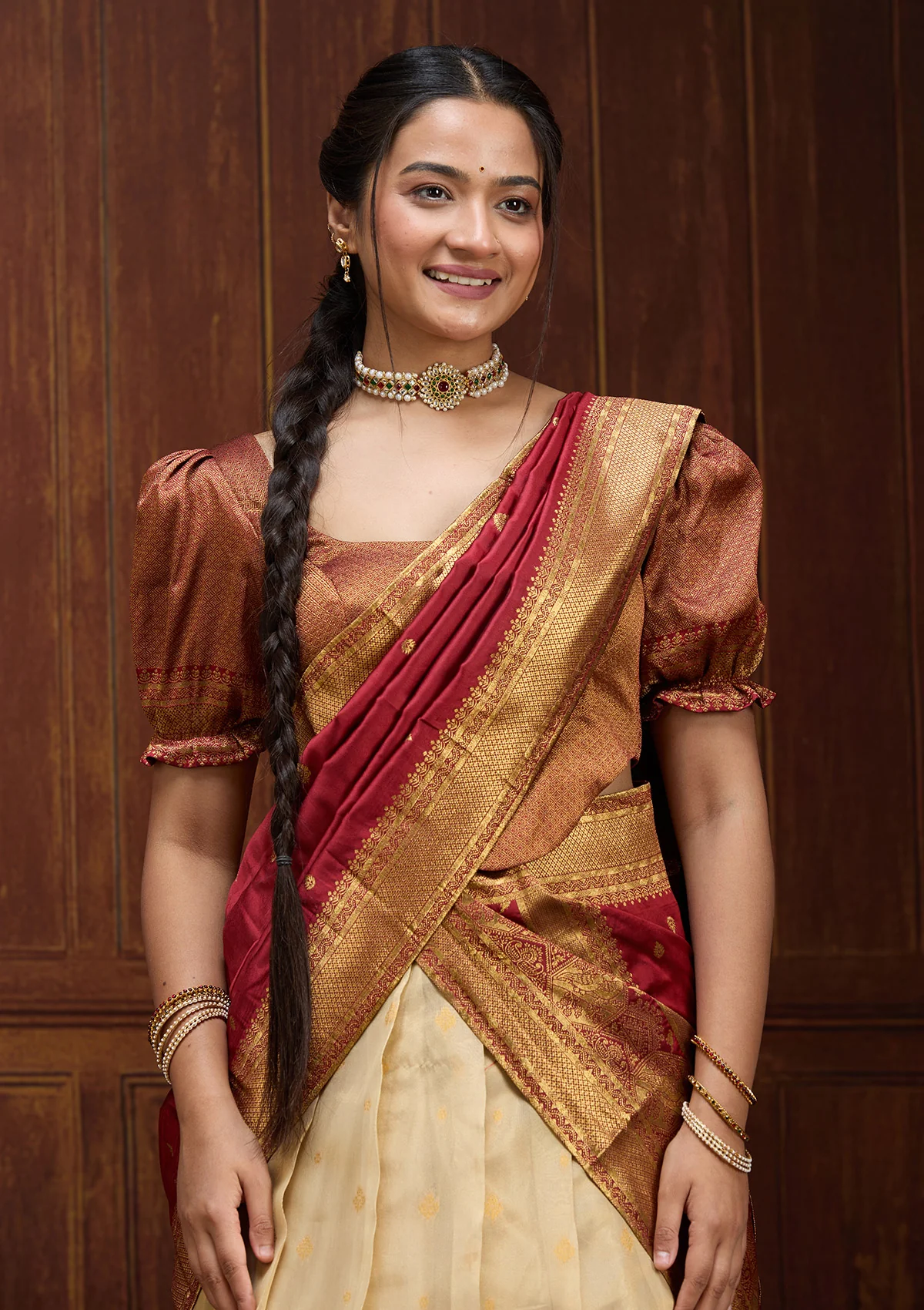 Banarasi Semi-stitched Lehenga - Image 7