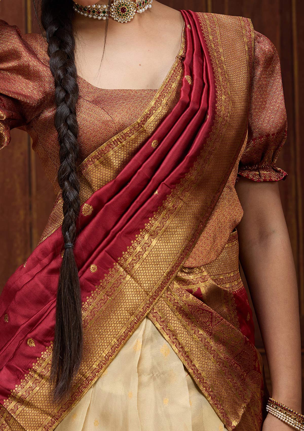 Banarasi Semi-stitched Lehenga - Image 8