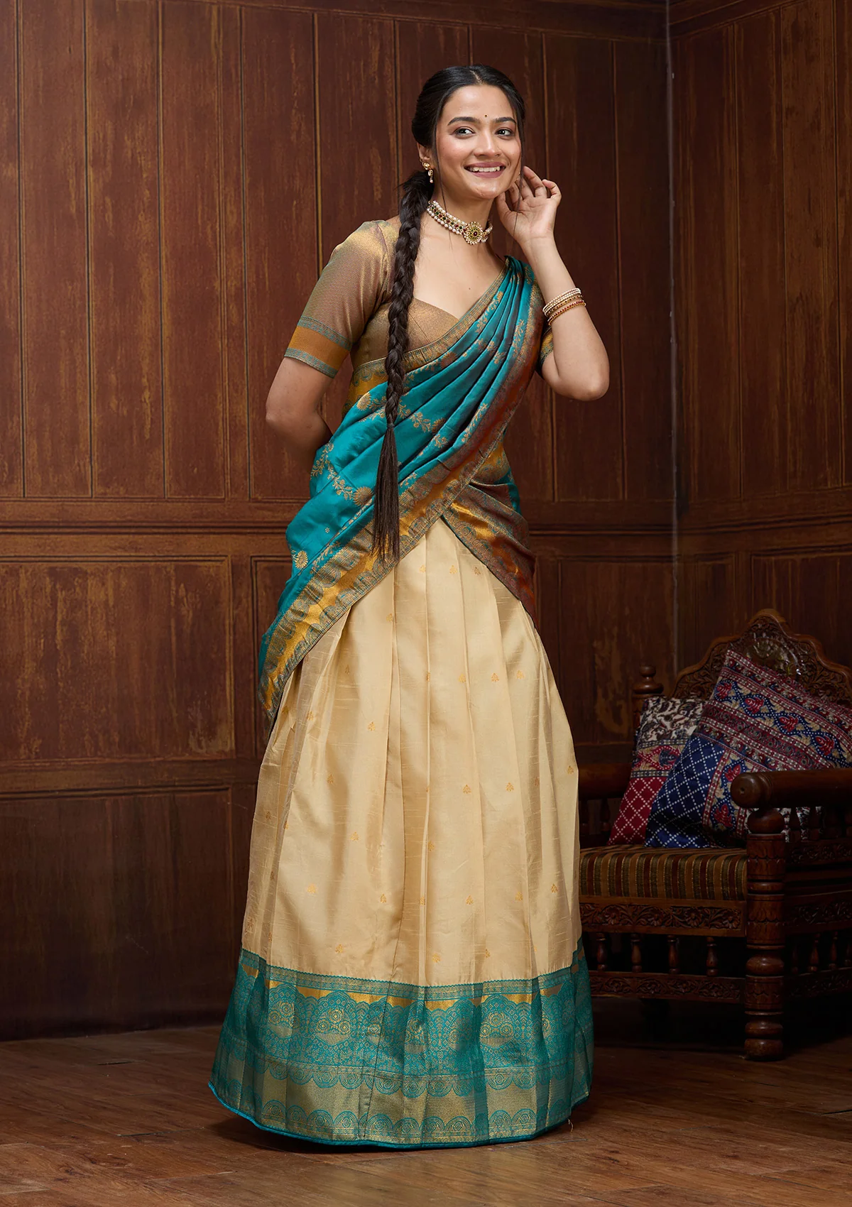 Banarasi Semi-Stitched Lehenga - Image 6