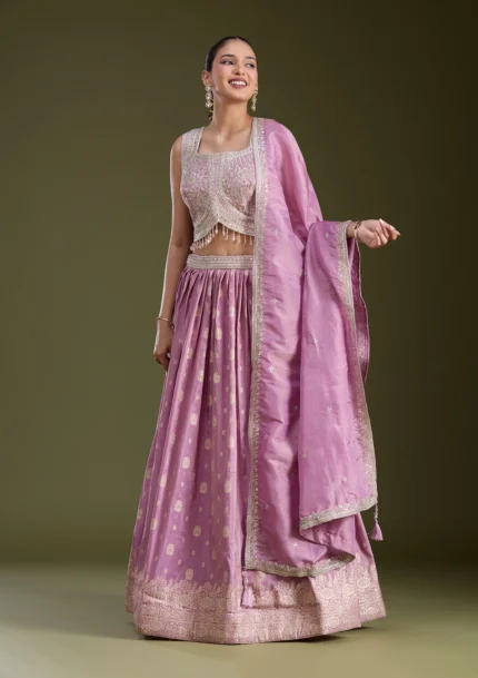 Sequins Banarasi Readymade Lehenga