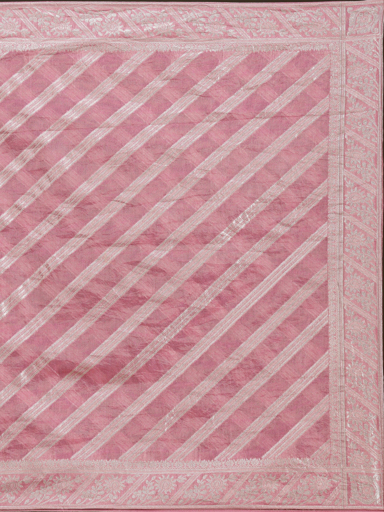 Onion Pink Sequins Soft Raw Silk Readymade Lehenga - Image 8