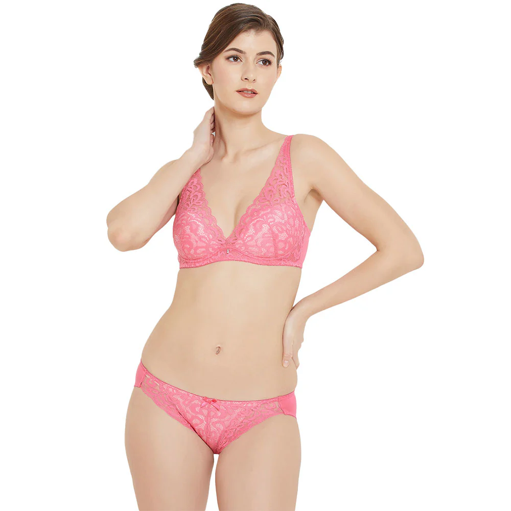 Mystique Padded Non-wired 3/4th Cup Bridal Wear Medium coverage Lace Bra - Image 7