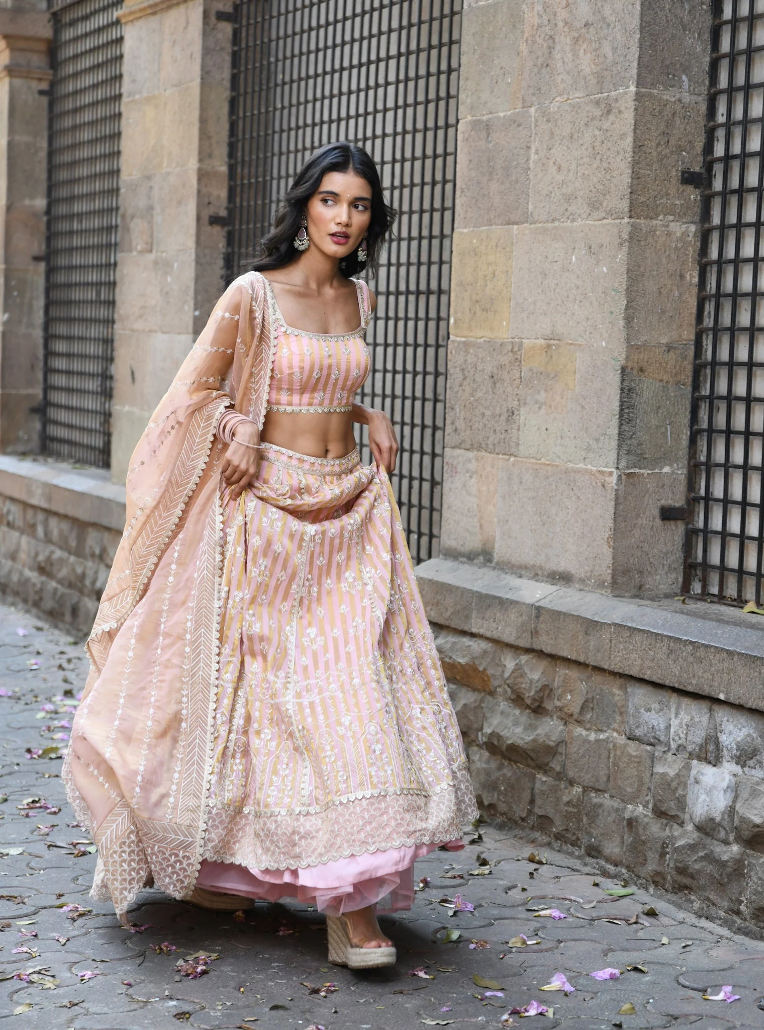 Sindhuri Banarsi Light Pink Lehenga - Image 9
