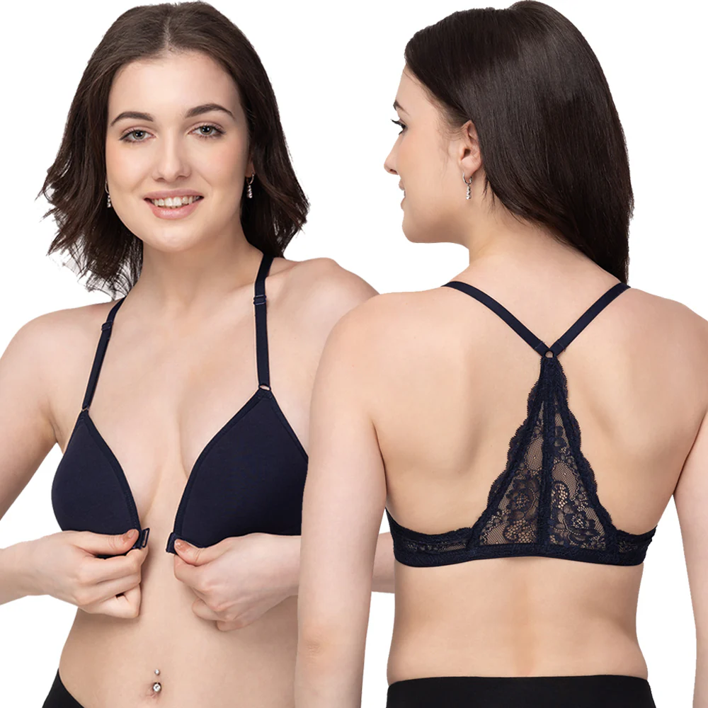 Non-Wired Lightly Padded Medium Coverage Women's Front-Open Bra - Image 5