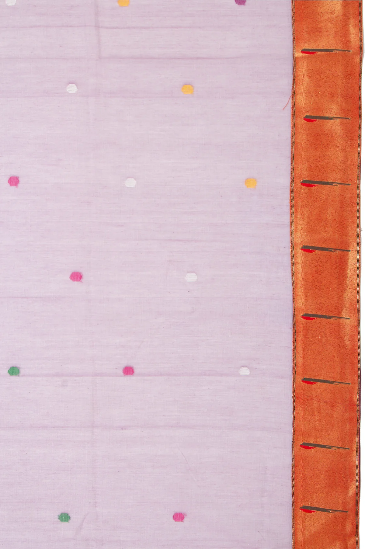 Lavender Bengal Cotton Jamadani Saree - Image 4