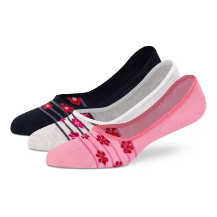 Baby Pink Beige Grey No-Show Socks - Women (Pack of 3)