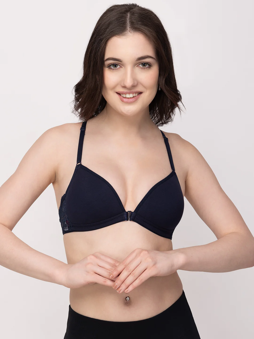 Non-Wired Lightly Padded Medium Coverage Women's Front-Open Bra - Image 7