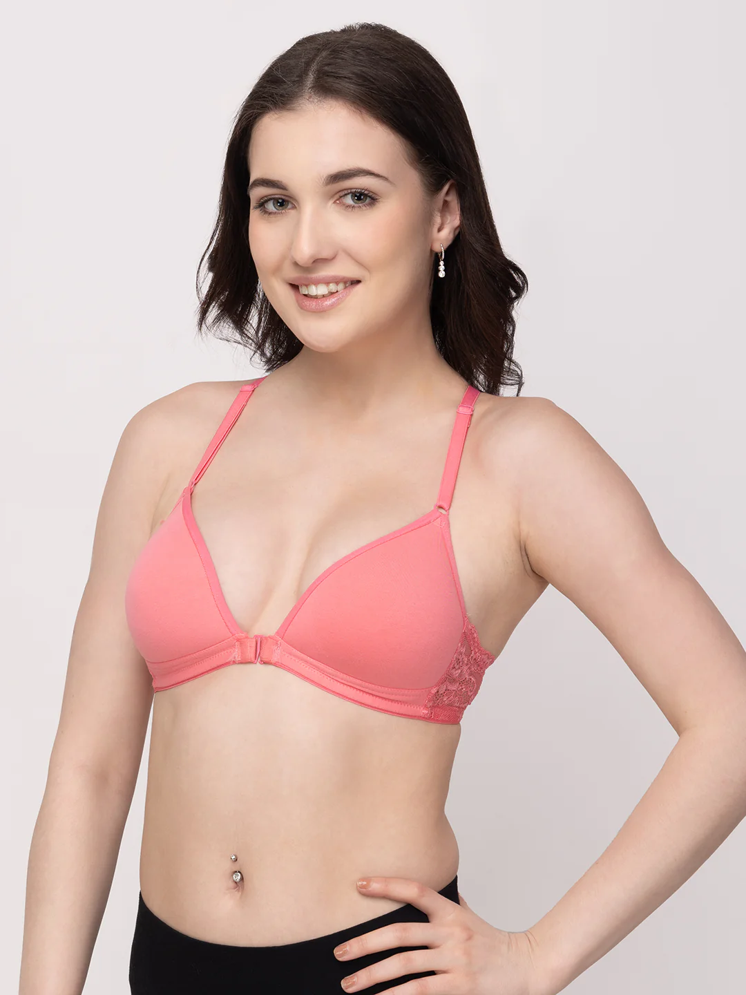Non-Wired Lightly Padded Medium Coverage Women's Front-Open Bra - Image 13