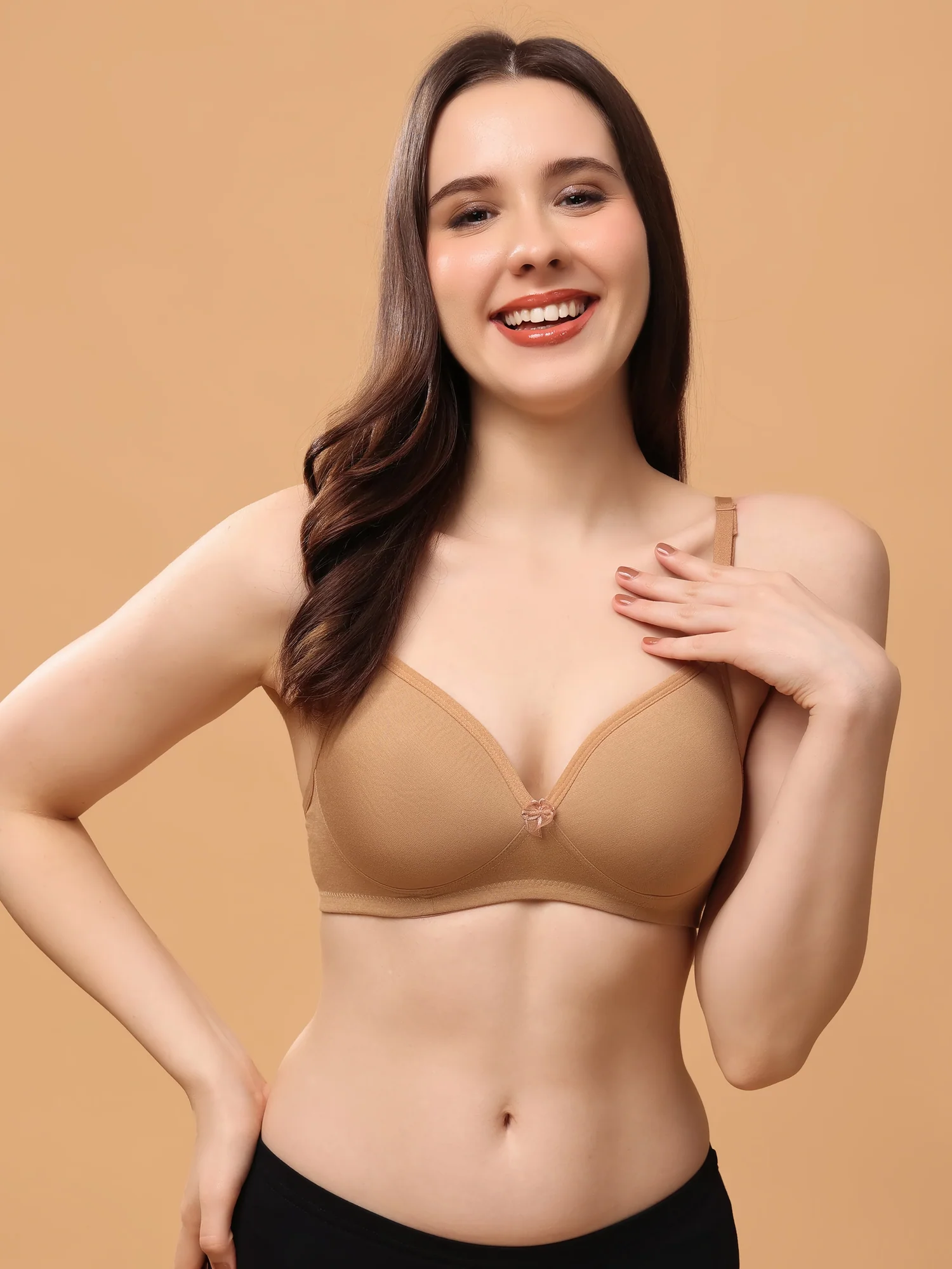 Women's Non-Wired Medium Coverage Convertible-Straps T-Shirt Bra