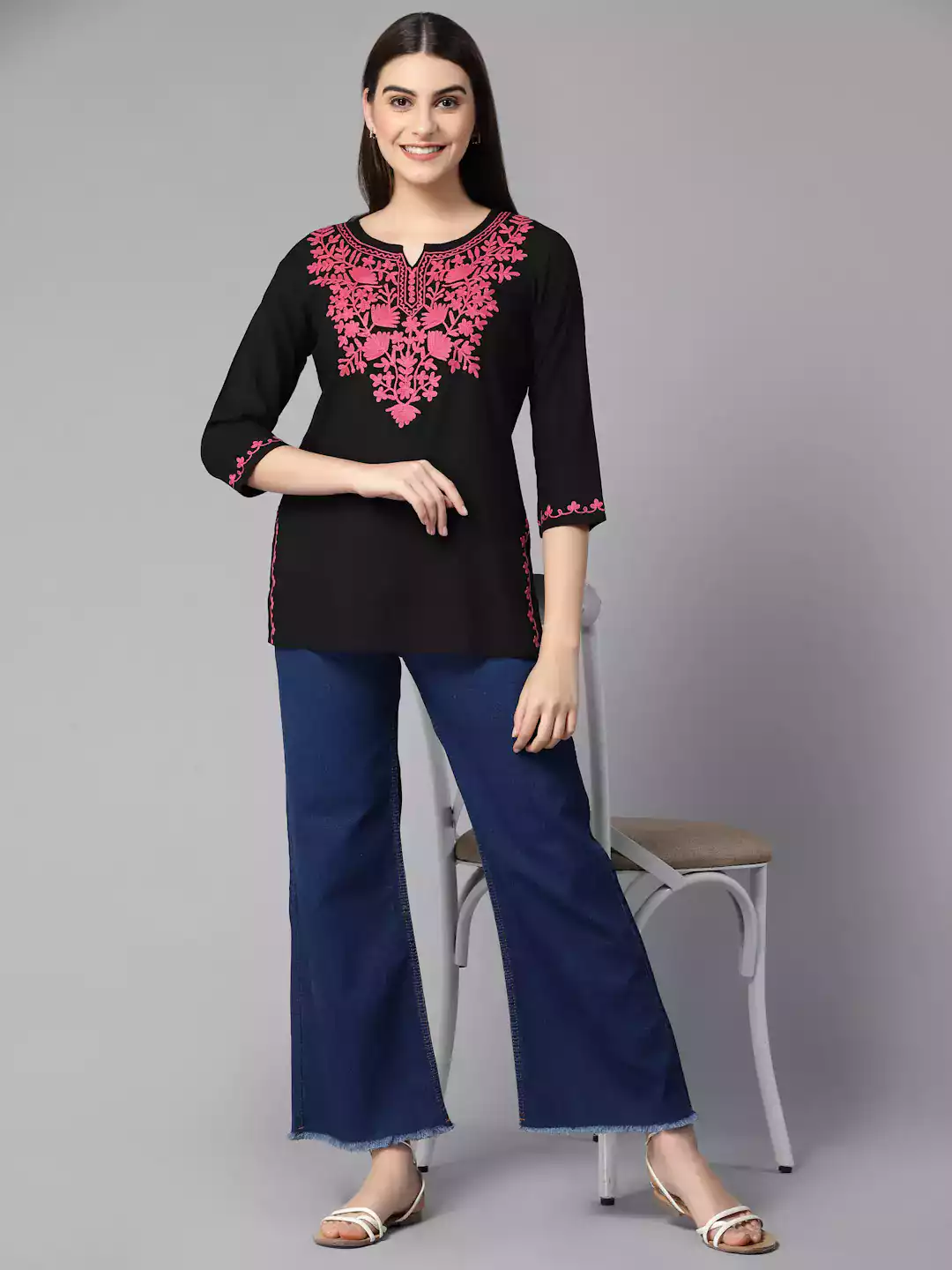 Mayra Black Short Kurti - Image 2