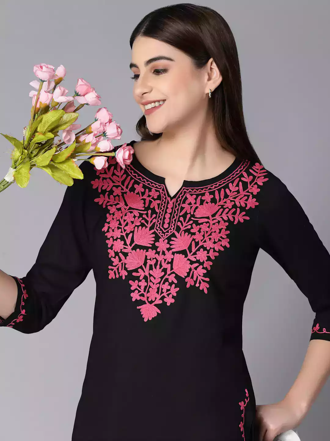 Mayra Black Short Kurti - Image 3