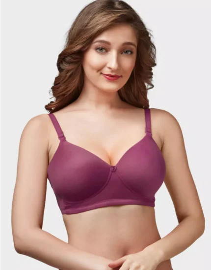 Orchid color Women Full Coverage Non Padded Bra
