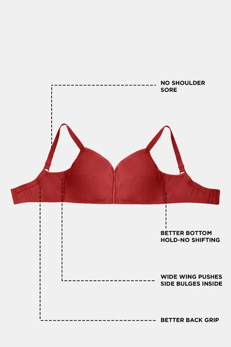 Zivame True Curv Cotton Laminated Non Wired Full Coverage Minimiser Bra - Image 5