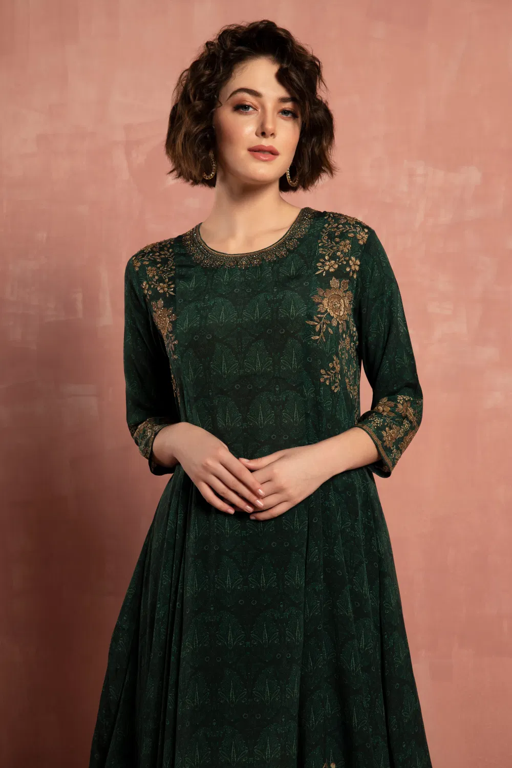 PRINTED KURTA TOP AND PALAZZO PANTS SET - Image 6