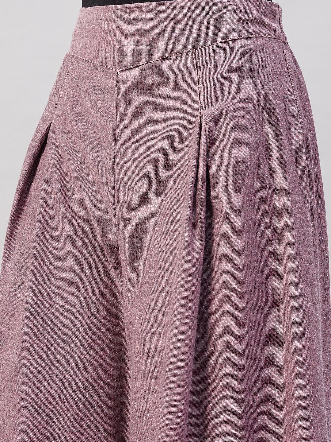 Purple Smart Casual Handloom Palazzo - Image 7