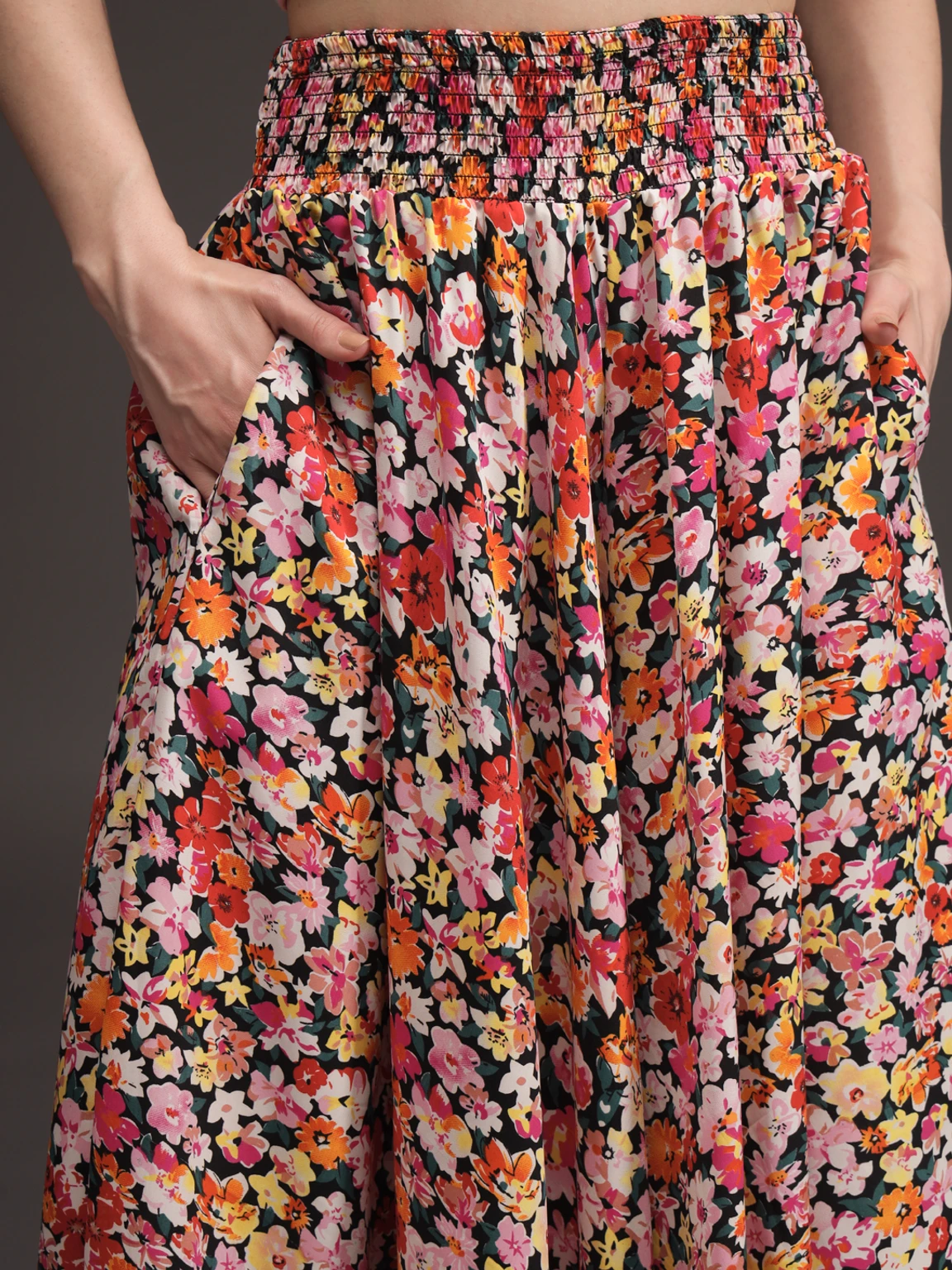 Women Flared Multicolor Viscose Rayon Palazzos - Image 3