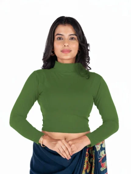 Full Sleeve Band collar Women Blouse