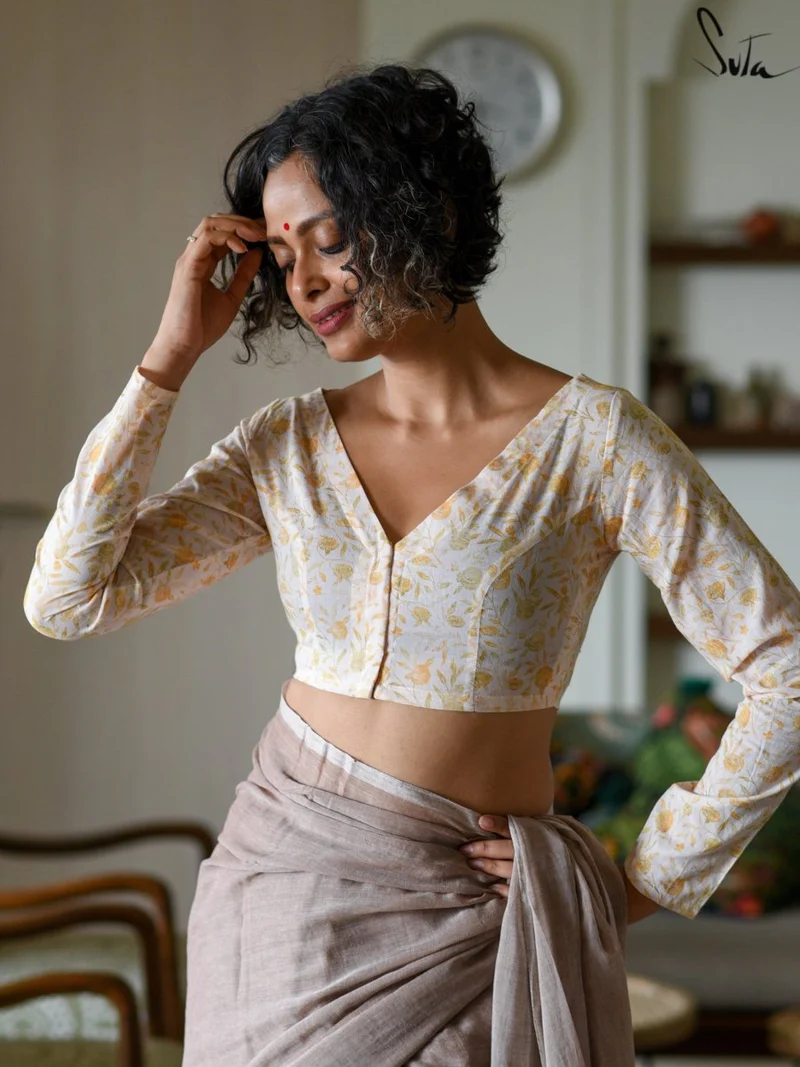 Morning Primrose Cotton Blouse - Image 8